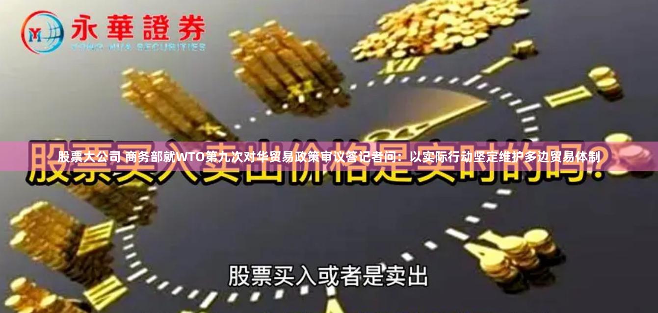 股票大公司 商务部就WTO第九次对华贸易政策审议答记者问：以实际行动坚定维护多边贸易体制